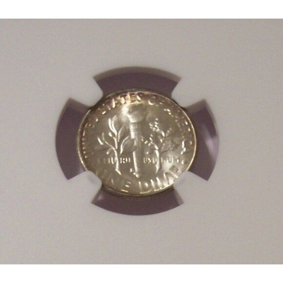 1954 S Roosevelt Dime MS66 NGC Nice Toning - Picture 4 of 4